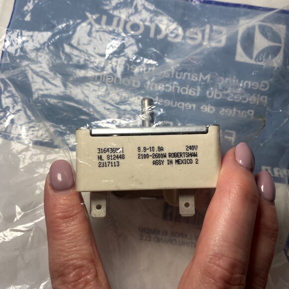OEM Electrolux Frigidaire 316436001 Switch Infinite Large Element Interrupt NIP - Picture 4 of 8
